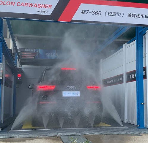 श्रम बचत ऑटोमैटिक टचलेस कार वाशिंग मशीन KL360-1 15kw वाटर पंप 12kw एयर ड्रायर