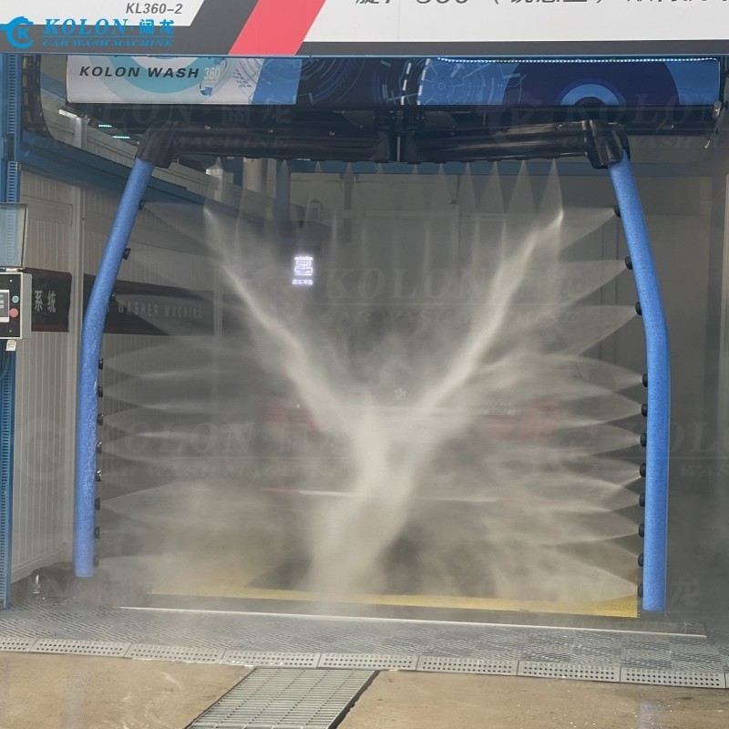 ऑटोमैटिक ब्रशलेस टचलेस कार वाशिंग मशीन KL360-2 15kw वाटर पंप 12kw एयर ड्रायर