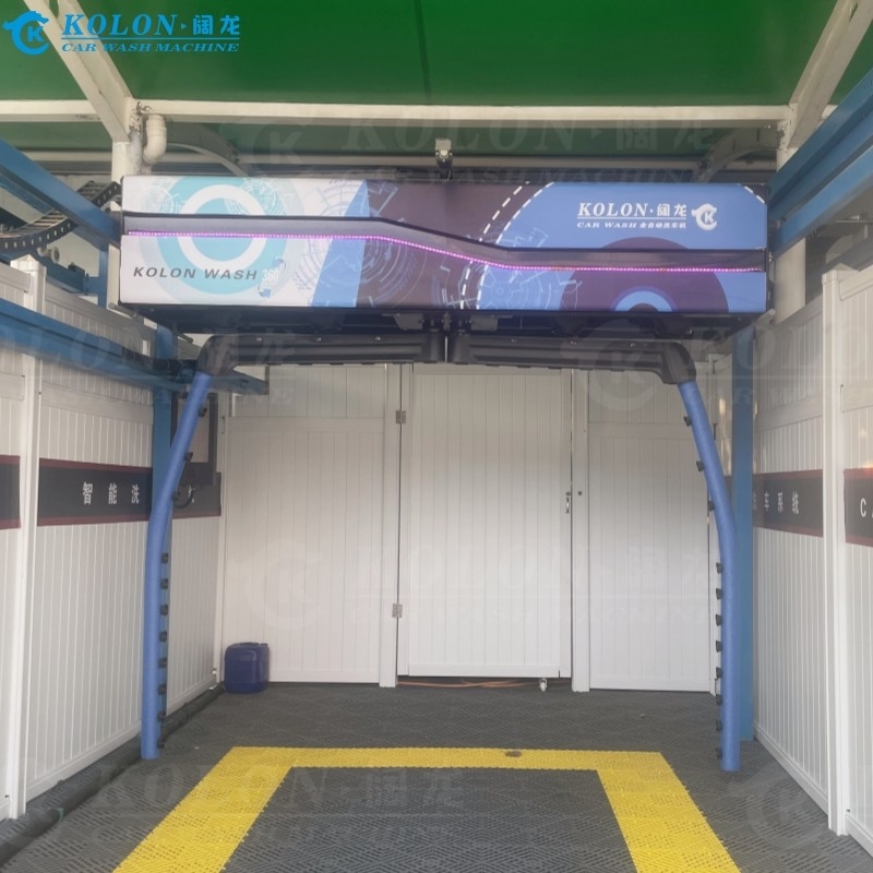 ऑटोमैटिक ब्रशलेस टचलेस कार वाशिंग मशीन KL360-2 15kw वाटर पंप 12kw एयर ड्रायर