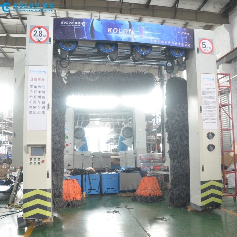 रोल ओवर 5 ब्रश स्वचालित बस वाशिंग मशीन ब्लोअर फिक्स्ड KL-YK450 ऑटो बस वाशर