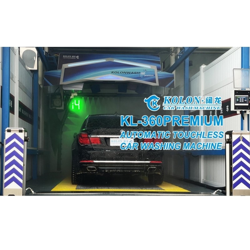 ऑटोमैटिक टचलेस टचलेस टचलेस कार वाशिंग मशीन KL360 प्रीमियम 22kw वाटर पंप,33kw एयर ड्रायर